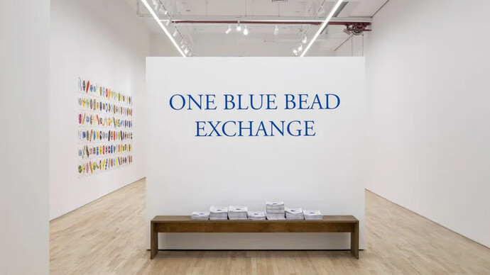 Wendy Red Star, One blue bead, exhibition view. Courtesy of Sargent’s Daughters Gallery