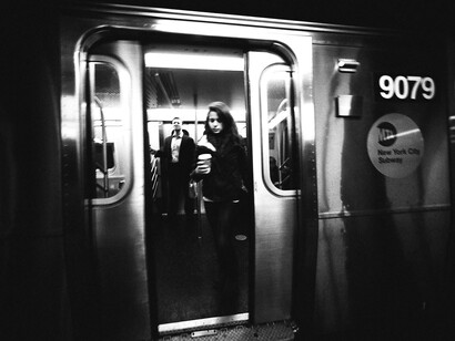 Pasajeros en el metro de Nueva York