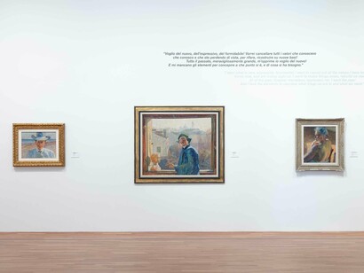 Umberto Boccioni, towards futurist liberation, exhibition view. Courtesy of MASI Lugano