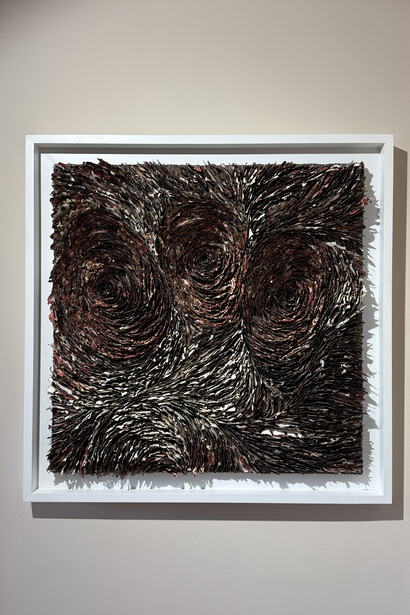Khadija Jayi, Après le feu (Beyond fire), exhibition view. Courtesy of Comptoir des Mines Galerie
