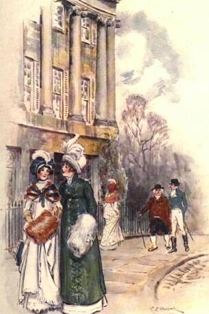 C. E. Brock’s (1870–1938) colour illustration for the 1907 edition of Jane Austen’s Northanger Abbey