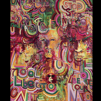 Gerald Williams, Messages, 1970, Acrylic on canvas. Smart Museum of Art, The University of Chicago, Purchase, The Paul and Miriam Kirkley Fund for Acquisitions, 2017.8.