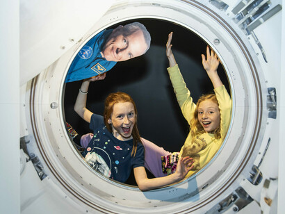 La santé dans l’espace. L’audace d’explorer, vue d’exposition. Avec l’aimable autorisation d’Ingenium. Musée de l’aviation et de l’espace du Canada