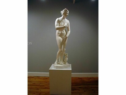 Ian Hamilton Finlay, Aphrodite de la Terreur (Aphrodite of the Terror), 1987, plaster and ribbon, 63 x 18 x 21 inches, Courtesy of David Nolan Gallery, New York © Estate of Ian Hamilton Finlay