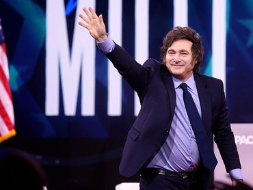 President of Argentina Javier Milei speaks at the 2025 Conservative Political Action Conference (CPAC) held at the Gaylord National Resort & Convention Center in National Harbor, Maryland, in a photo captured by Gage Skidmore