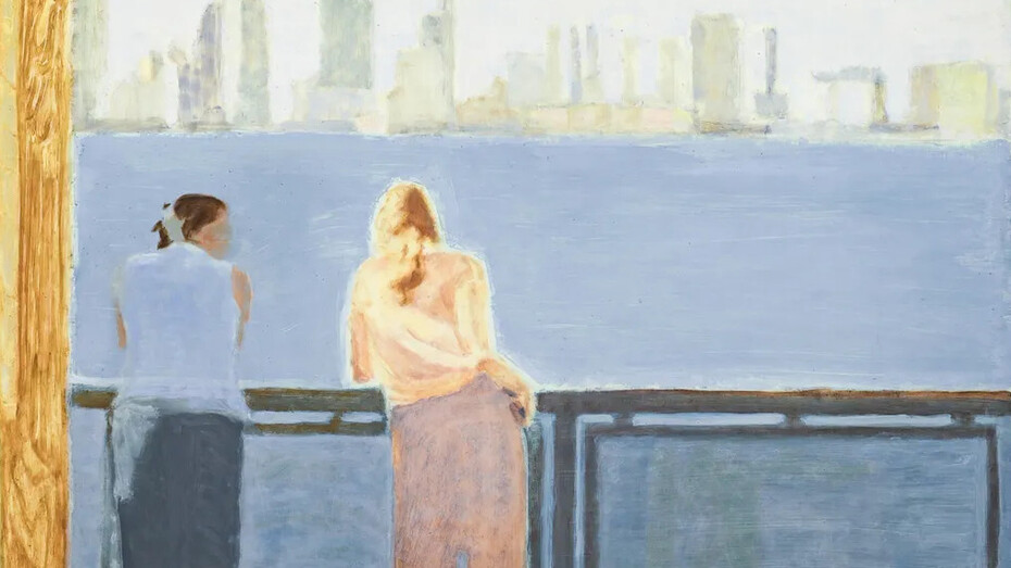 Sarah Cohen, Castle Rock, painting in exhibition. Courtesy of Hyacinth Gallery