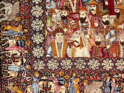 Uno dei tappeti persiani esposti nel Museo del Tappeto Persiano, Tehran, Iran