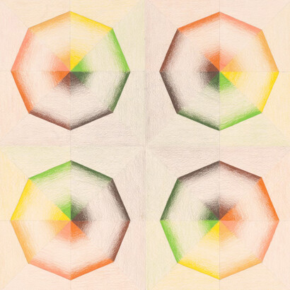 Judy Chicago, Study for Pasadena lifesavers yellow series, 1968. Courtesy of the Art Institute of Chicago