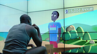 Avatar de Bing en el capítulo "15 millones de méritos" de la serie Black Mirror