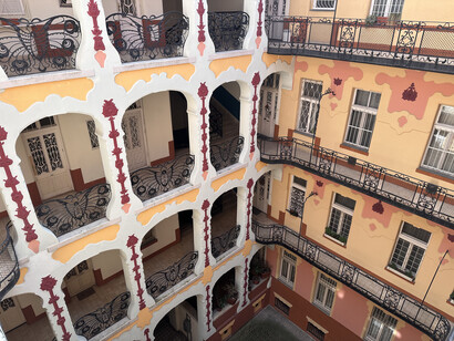 Situated at 46 Thököly Street in Budapest, Hungary, Szenes House stands as a remarkable piece of Art Nouveau and historic Budapest architecture