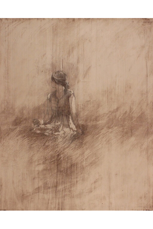 Federico Infante, Where The Flower Was Before It Grew, 2014, Acrylic on Paper, 40" x 32"