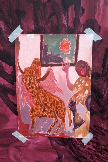 Eleanor McCaughey, Swallowing mist to lick your Mouth, 2023. Courtesy of Liminal Gallery