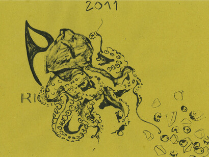 Marco Di Giovanni, L’infinito commestibile, 2014-2015, inchiostro su carta alimentare