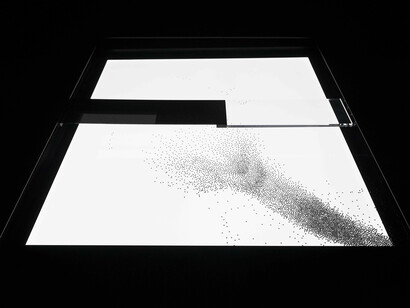 Ryoji Ikeda, supersymmetry (experiment), copyright Ryoji Ikeda, 2014. Photo: Ryuichi Maruo