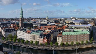 Vista di Copenaghen dal castello di Christiansborg, Danimarca. Foto di Pudelek