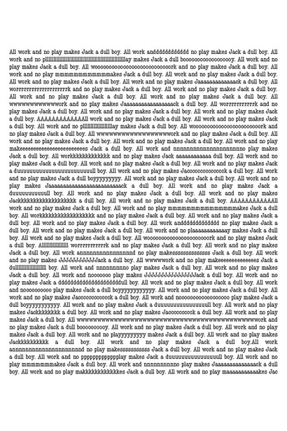 Jean-Michel Espitallier, Overlook's Poem, 2013, détail 