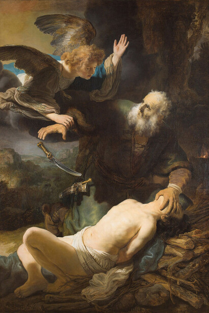 Rembrandt the sacrifice of Isaac. Conservation completed. Courtesy of the State Hermitage Museum