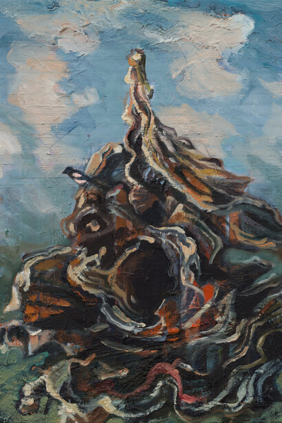 Sharon Feder, BeingTrees - rootball 5 (detail), 2025. Courtesy of Billis/Williams Gallery 