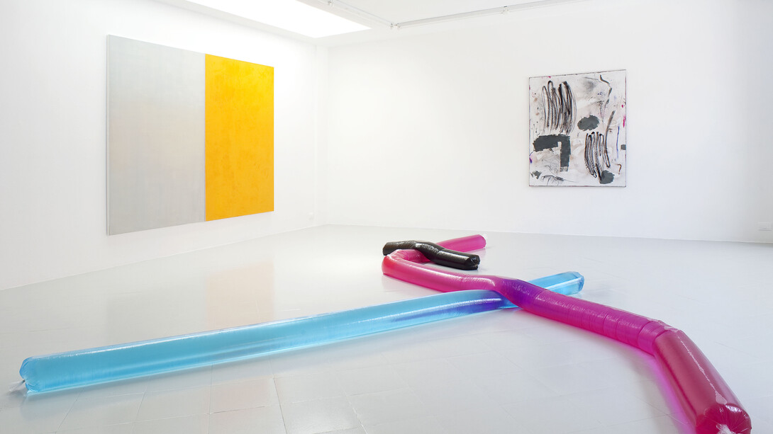 Adrian Buschmann, Mia Marfurt, Henning Strassburger, Tyra Tingleff, Installation View, 2015 - Courtesy Studiolo, Milan, Photo Filippo Armellin