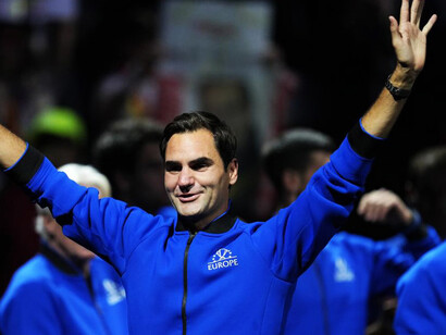 Roger Federer, en su ultimo partido como profesional el 15 de septiembre en la Laver Cup 2022