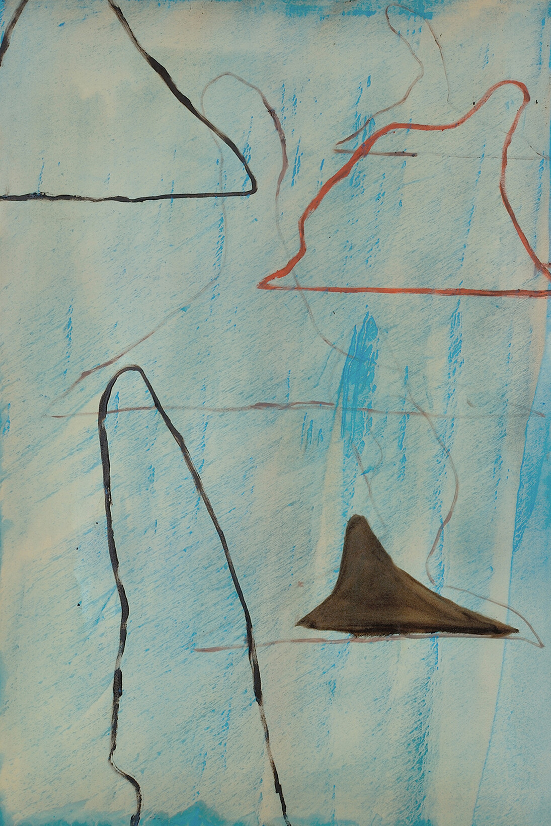 Benoît Maire, Peinture de nuages, 2015, Peinture à l’huile sur toile, 150 x 100 cm, Courtesy galerie Thomas Bernard-Cortex Athletico