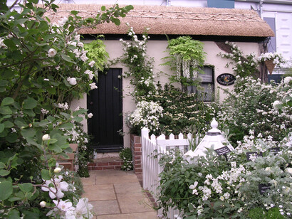 Un piccolo giardino bianco a Londra a Chelsea Foto di Elena Macellari