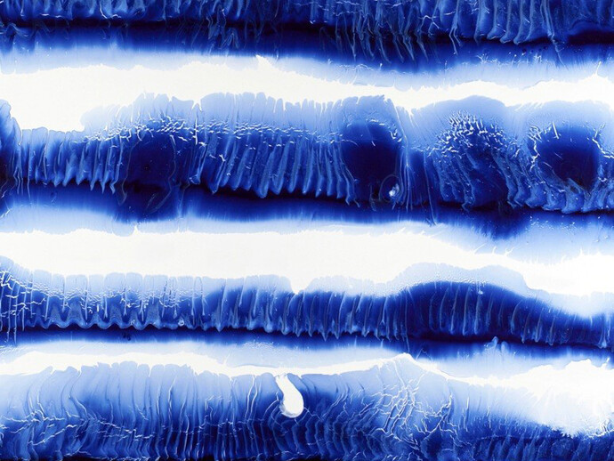 François Fries, Paysages glissants (detail), 2014, acrylique sur toile, 111 x 114 cm