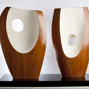 Barbara Hepworth, Two Forms with White (Greek), 1963. The Hepworth Wakefield, © Bowness, Hepworth Estate. Photography by Jonty Wilde