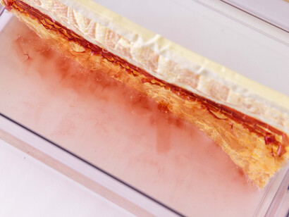 Borrowed Matter, Chilean Pavilion at London Design Biennale 2023, textile degradation, photo ©Vertti Virasjoki