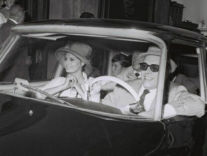 Marcello Geppetti (1933-1998), Carlo Ponti, Sophia Loren and Vittorio De Sica, Rome, 1961, MGMC & Solares Fondazione delle Arti