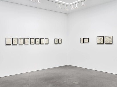Julie Mehretu, Our days, like a shadow (a non-abiding hauntology), exhibition view. Courtesy of Marian Goodman Gallery