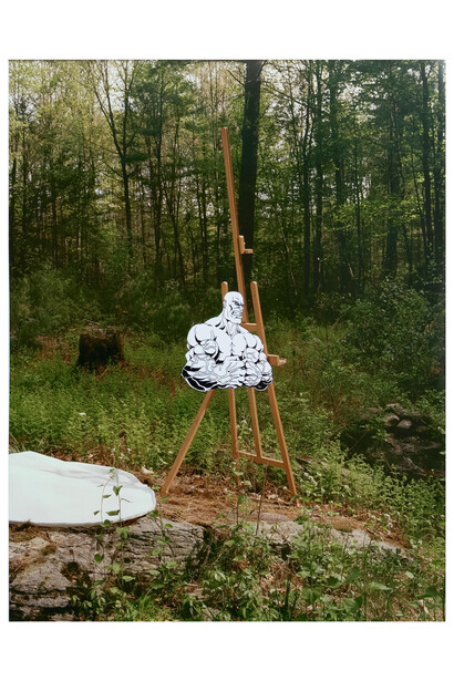 Logan Jackson, Hulking Man with Easel, 2022. Courtesy of the artist and Picture Room