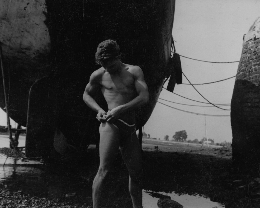 Keith Vaughan, Boy under Beached Ship Hull, 1939 © the estate of Keith Vaughan, by courtesy of Austin/Desmond Fine Art