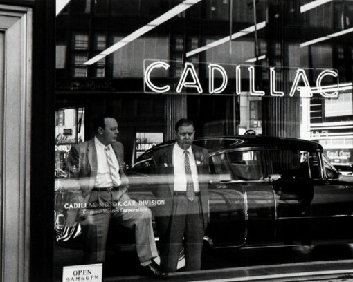 William Klein, Cadillac, NY, 1955. Courtesy of Howard Greenberg Gallery 