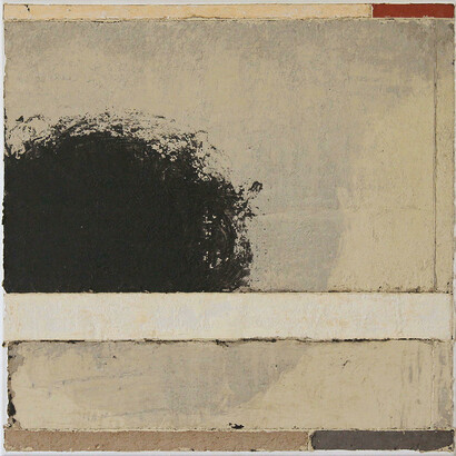 Luca Serra, Dilema, 2013, calco in gomma acrilica su tela, 50 x 50 cm