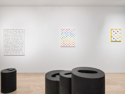 Sadie Barnette, 28, exhibition view. Courtesy of Jessica Silverman
