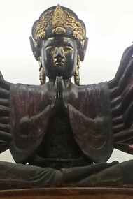 Photo taken by Daniel Gauss at the Vietnam National Museum of Fine Arts, Hanoi, Bodhisattva Avalokisteshvara (Kuan Yin), Hoi Ha pagoda, Vinh Phuc province, 16th century