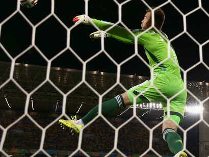 Akinfeev defendiendo la meta rusa