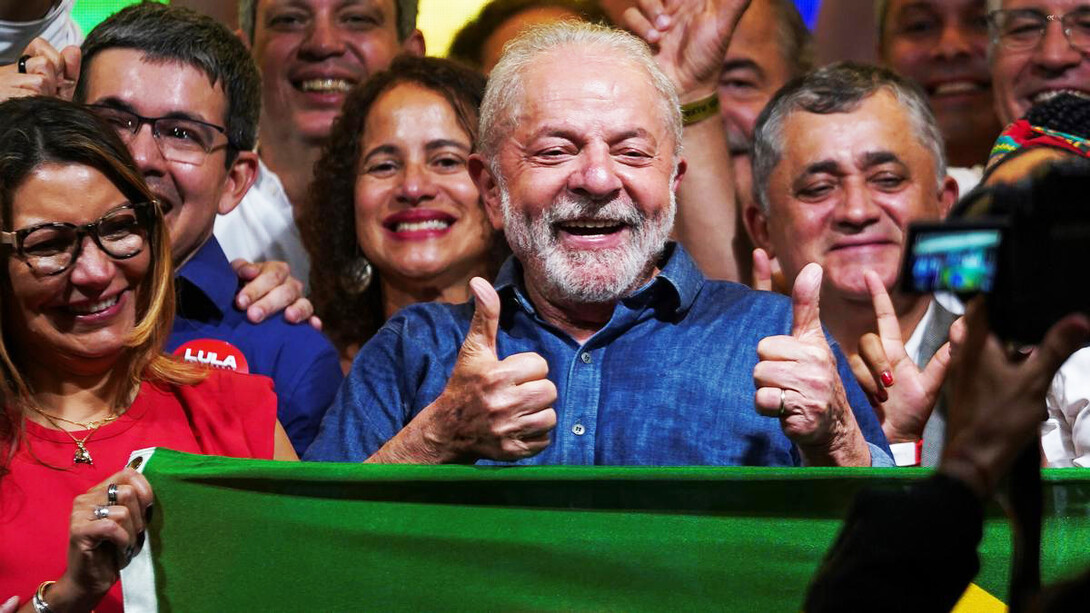 Lula da Silva después de conocer su triunfo en las últimas elecciones presidenciales en Brasil