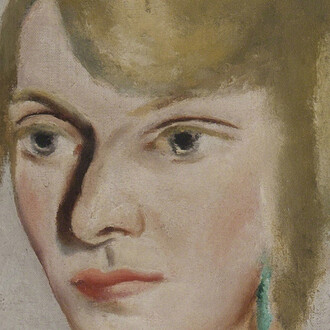 Max Beckmann, "Portrait of Irma Simon" (detail) 1924. Courtesy Galerie St. Etienne, New York.