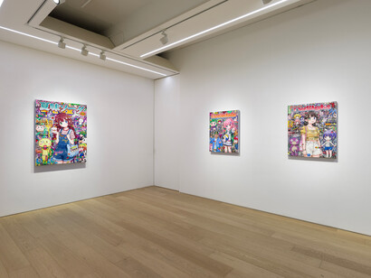 Mr., What the season left behind. Hm The sky's clearing up, exhibition view. Courtesy of Lehmann Maupin