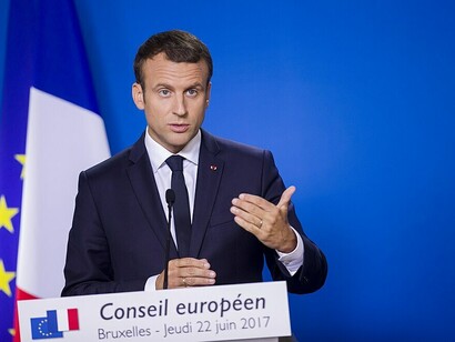 Président de la France, M. Emmanuel Macron, au Conseil européen de 2017 à Bruxelles 
