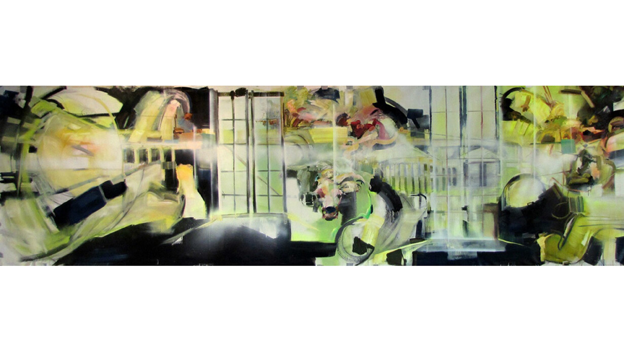 Yvette Gellis, Mont Tilly - 2014, Oil 50" x 210"