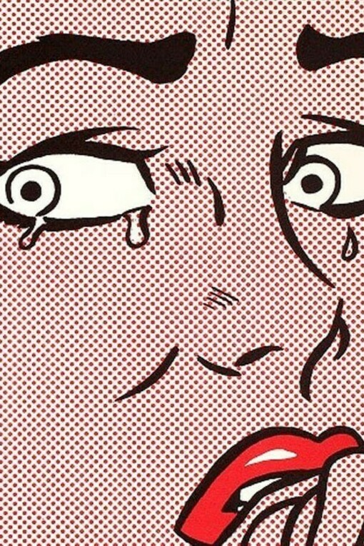 Roy Lichtenstein, Crying Girl, detail