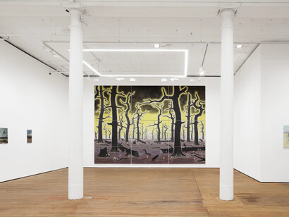 Charles Avery, The Eidola, pigs and blades of the Inner Vast, exhibition view. Courtesy of Grimm