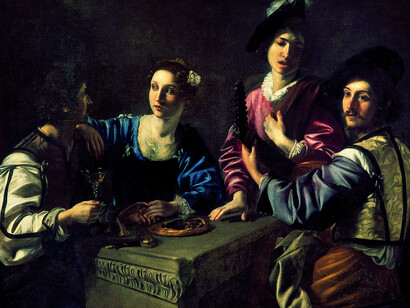 Nicolas Tournier, Concert, avant 1620, Huile sur toile, 115 x 168 cm © Musées du Berry, Bourges