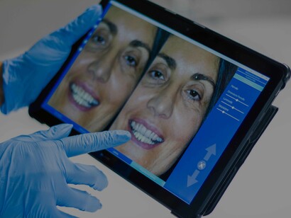 A tablet is used in dentistry to help show the difference in the dental sessions to make further smart decisions
