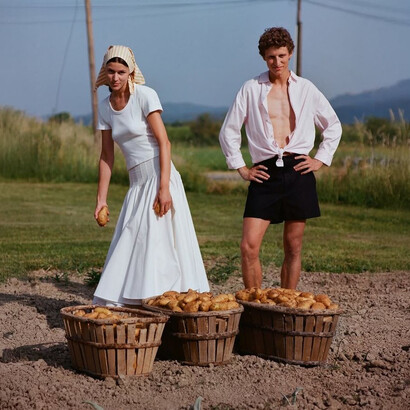 Inspired by old photographs of the Jacquemus family, Simon Porte has curated a unique catalogue