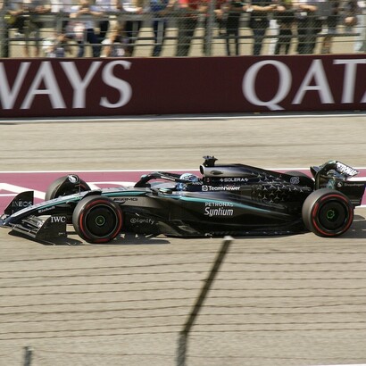 Russell durante la gara al Gran Premio di Imola, 2025