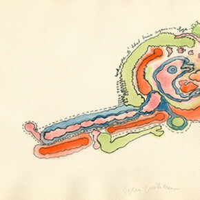 Mercy Hospital, 1969, Watercolour, ink and pencil on paper, 27.9 x 38.1 cm / 11 x 15 in © Ida Applebroog
Courtesy the artist and Hauser & Wirth. Photo: Emily Poole